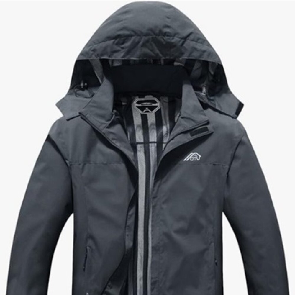 Lightweight Waterproof Removeable Hooded Rain Jacket